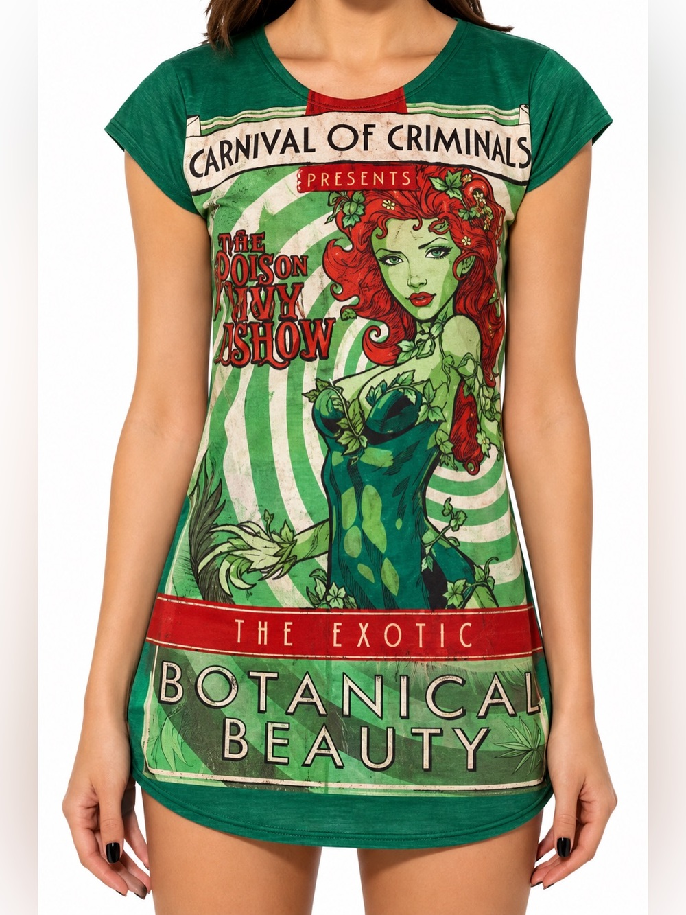 RARE- BlackMilk DC Comics Poison Ivy "Carnival of Criminals" T-shirt